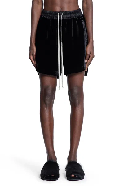 Rick Owens Woman Black Shorts