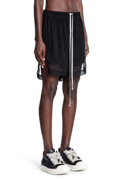 Rick Owens Woman Black Shorts