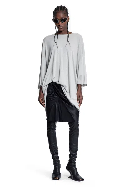 Rick Owens Woman Grey T-shirts & Tank Tops