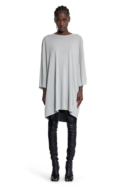 Rick Owens Woman Grey T-shirts & Tank Tops