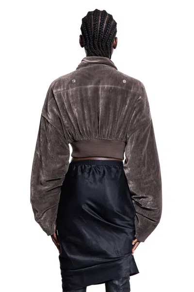 Rick Owens Woman Grey Jackets In Brown