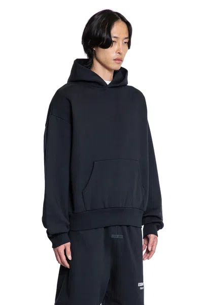 Fear Of God Man Black Sweatshirts In Blue