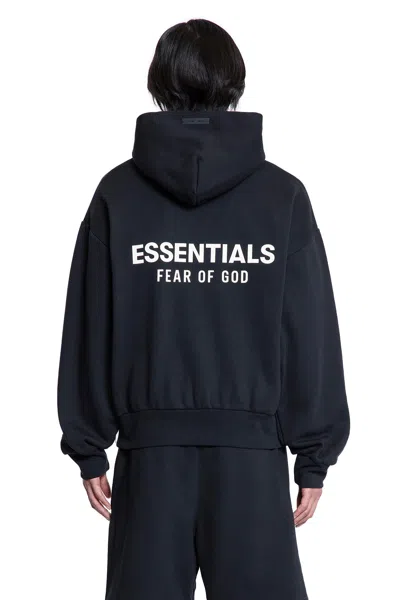 Fear Of God Man Black Sweatshirts In Blue