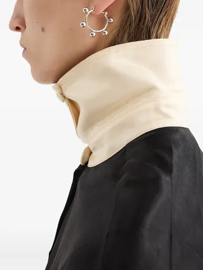 Jil Sander Hoop Earrings In Metallic