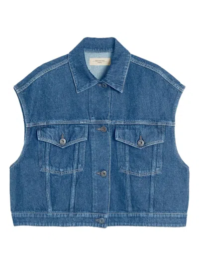 Weekend Max Mara Mappa Denim Buttoned Gilet