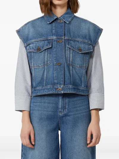 Weekend Max Mara Mappa Denim Buttoned Gilet