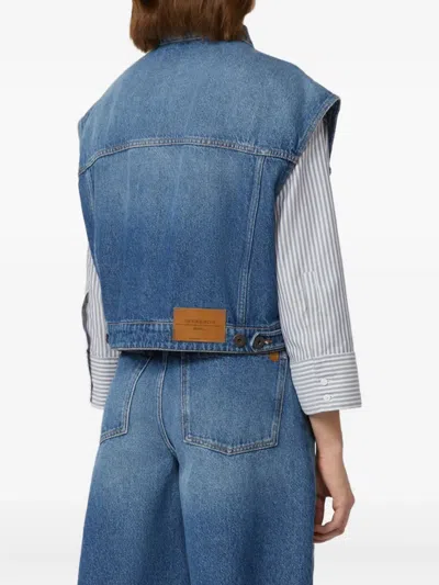 Weekend Max Mara Mappa Denim Buttoned Gilet