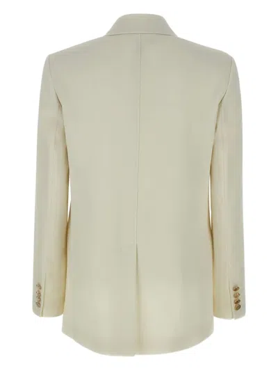 Max Mara Peaked-lapel Double-breasted Blazer In White