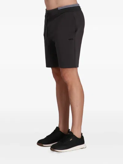 Hugo Boss Drawstring-waist Shorts In Brown