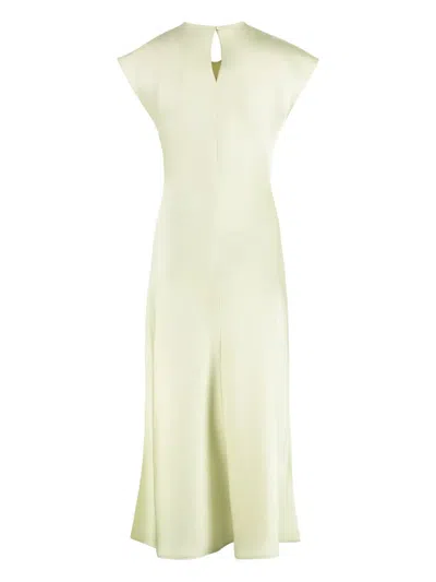 Calvin Klein Keyhole-back Satin Midi Dress