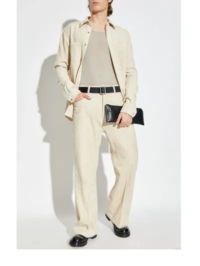 Rick Owens Basic Long Sleeve T-shirt In White