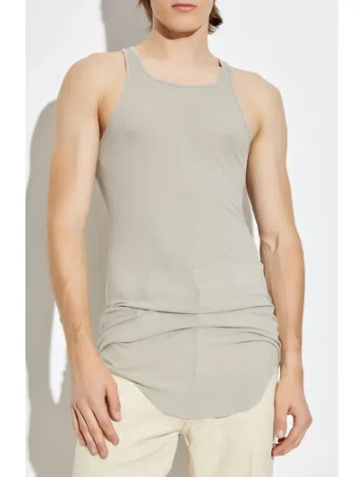 Rick Owens Basic Long Sleeve T-shirt In White