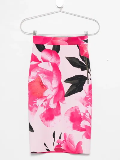 Chiara Boni La Petite Robe Floral-print Midi Skirt In Pink