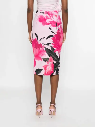 Chiara Boni La Petite Robe Floral-print Midi Skirt In Pink