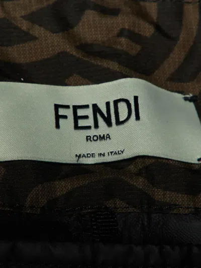 Pre-owned Fendi Zucca Hooded Poncho