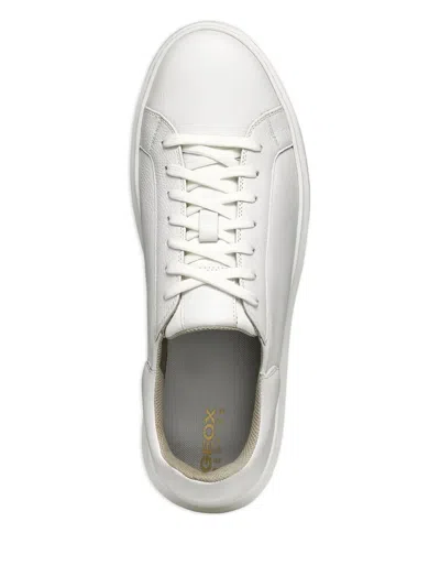 Geox Deiven Lace-up Sneakers In White