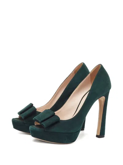 Pre-owned Miu Miu Suede Platform Pumps