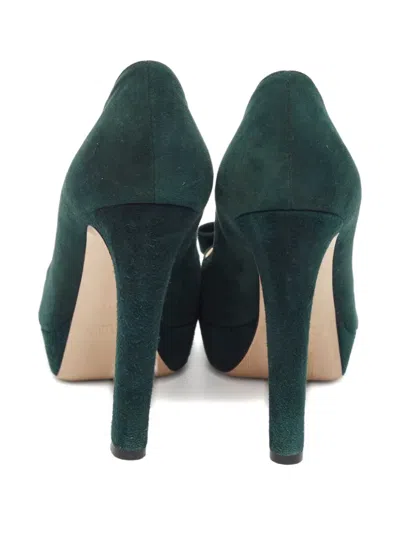 Pre-owned Miu Miu Suede Platform Pumps