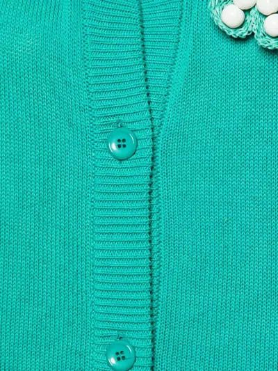 Pre-owned Moschino Floral-appliqué Cardigan