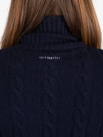 Société Anonyme Cable-knit Turtleneck Sweater In Blue