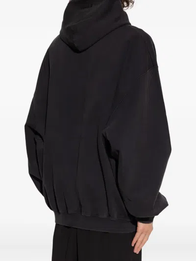 Vetements Graphic-print Cotton Hoodie In Black