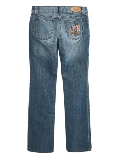 Pre-owned Gucci 2006 Embroidered Jeans