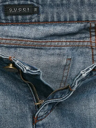 Pre-owned Gucci 2006 Embroidered Jeans