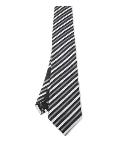 Pre-owned Giorgio Armani Striped Silk Tie