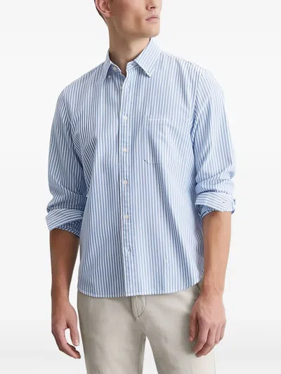 Marc O'polo Striped Button-up Shirt In Blue