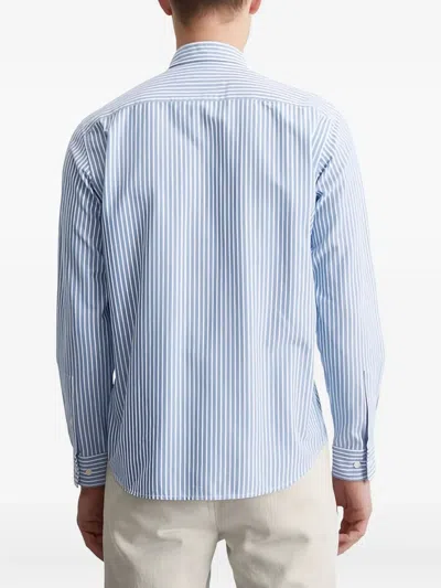Marc O'polo Striped Button-up Shirt In Blue