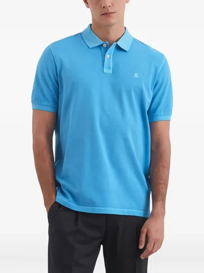Marc O'polo Logo-embroidered Polo Shirt In Blue