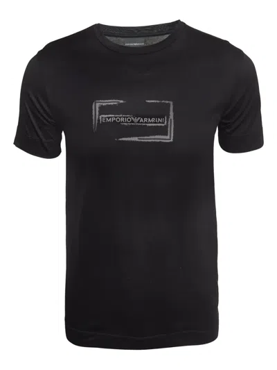 Pre-owned Emporio Armani Logo-print T-shirt In Black
