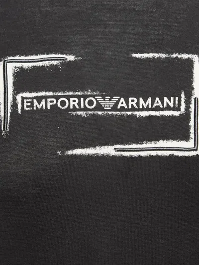 Pre-owned Emporio Armani Logo-print T-shirt In Black