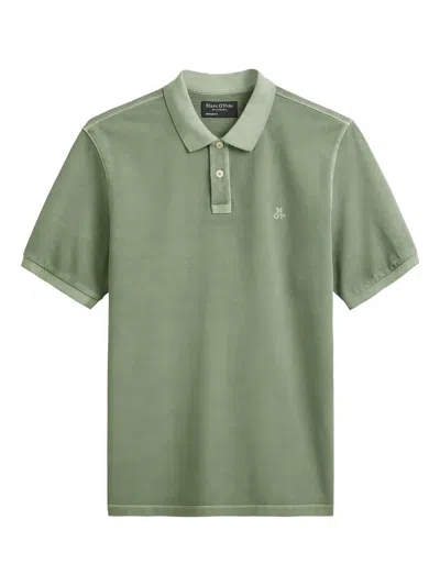 Marc O'polo Cotton Polo Shirt In Green