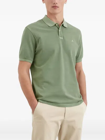 Marc O'polo Cotton Polo Shirt In Green