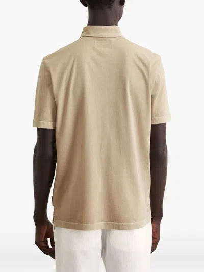 Marc O'polo Button-up Polo Shirt In Brown