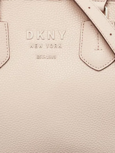 Pre-owned Dkny Vintage Leather Tote Bag In Pink