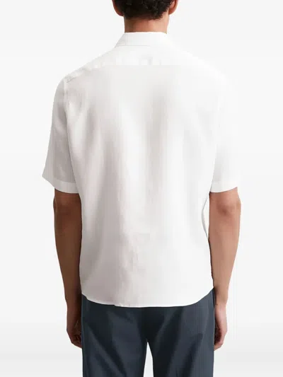 Marc O'polo Short-sleeve Button-up Shirt In White
