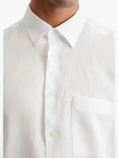 Marc O'polo Short-sleeve Button-up Shirt In White