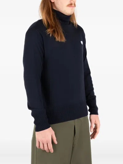 Société Anonyme Roll-neck Logo-patch Sweater In Blue