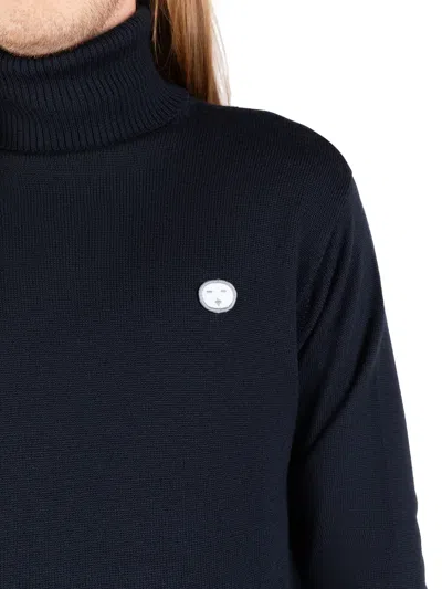 Société Anonyme Roll-neck Logo-patch Sweater In Blue