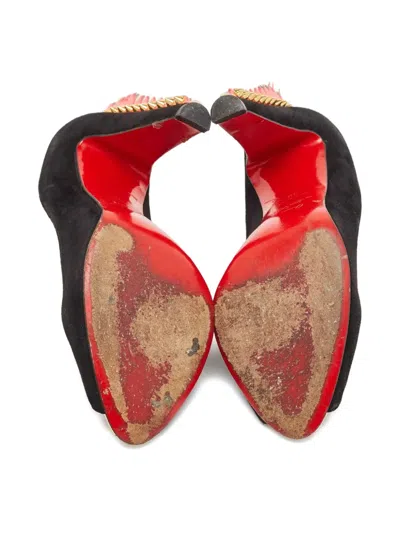 Pre-owned Christian Louboutin 115mm Spiked Peep-toe Pumps