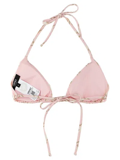 Versace 'treasure' Bikini Top In Pink