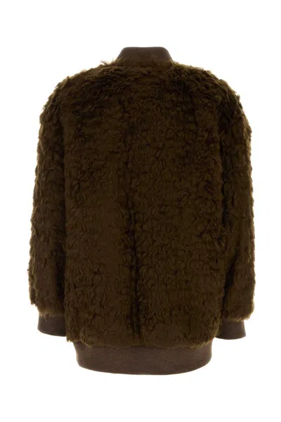 Weekend Max Mara Women's Teddy Agiate Bomber Jacket In Brown