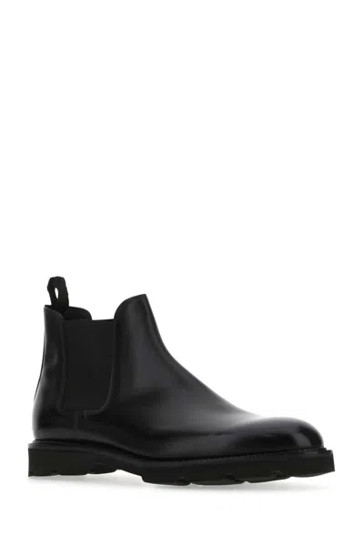 John Lobb Stivaletti Lawry In Pelle Nera Uomo In Black