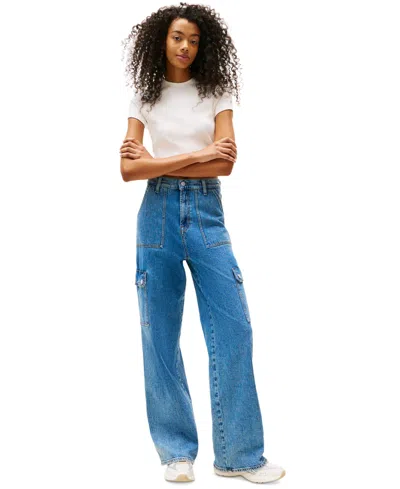 Tommy Jeans Women's Slim-fit Cropped Ribbed T-shirt