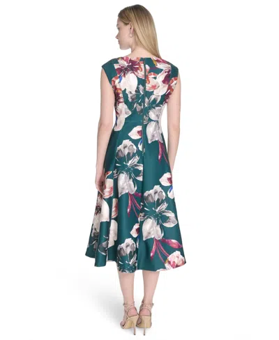 Calvin Klein Women's Short-sleeve Midi A-line Dress