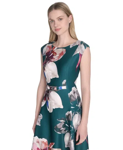 Calvin Klein Women's Short-sleeve Midi A-line Dress