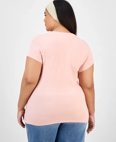 Aveto Plus Size Basic Crewneck Short-sleeve T-shirt