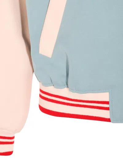 Valentino Le Chat De La Maison Wool Bomber Jacket In Blue